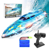 YCFUN TX121 RC Boat - Remote Control Boat for Pools and Lakes, 2.4GHz Racing RC Boats for Adults and Kids, Top Speed 20+MPH